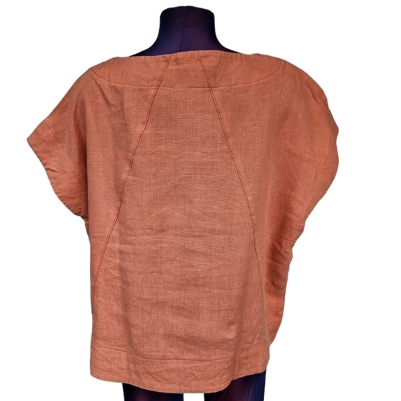 Unbranded Peach Kaftan Boxy Relaxed Fit Oversized‎ Top Size M/L Women's S44 - Picture 4 of 5